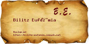 Bilitz Eufémia névjegykártya